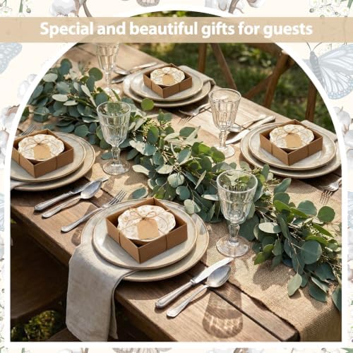 48 Pcs Wedding Favors for Guests Small Ceramic Bowls, Flower, Beige - Image 3
