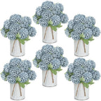 6 Set Pre-Made Flower Table Centerpieces - Dusty Blue by SEKNHOP