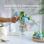Glasseam Ribbed Glass Vase for Flowers, 7.5in Tall Vases for Centerpieces, Modern Crystal Clear Vase Set of 12, Decorative Flower Vases for Decor, Fluted Footed Urn for Wedding Dining Table Decoration - Image 5