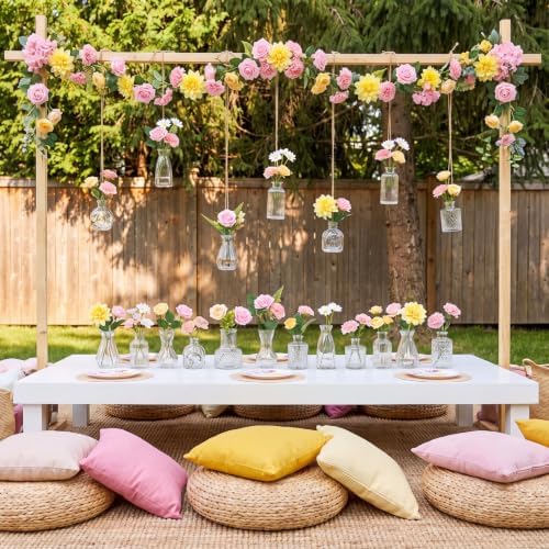 36 Pcs Artificial Flowers Table Centerpiece, Warm Tone, Clear - Image 3