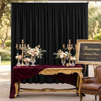 Black Backdrop Curtains 30ftx8ft Halloween Polyester Photo Drapes - Image 4