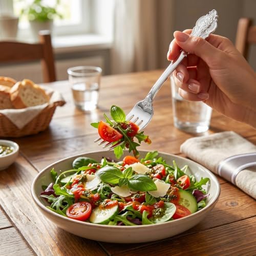 WDF 200 Pieces Silver Plastic Silverware Disposable - 50Guests Silverware Plastic Cutlery - Disposable Utensils Includes 100 Forks, 50 Spoons, 50 Knives Perfect for Christmas Wedding or Party - Image 4