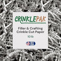 10 LB USA Made crinkle paper filler | Paper Shred Filler for Shipping packages, Gift Wrap, Great packing paper for gift basket filling, Birthdays, Weddings, and Anniversaries | Gray by CrinklePak