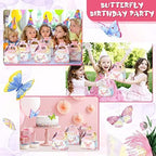 Seajan 48 Pcs Butterfly Boxes Party Favor, Butterfly Candy Treat Goodie Gable Box Pink and Purple Floral Paper Gift Box for Birthday Decorations Baby Shower Wedding Party Supplies - Image 6