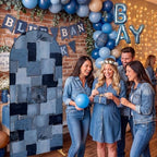 Breling 6.6ft Blue Jean Baby Shower Arch Backdrop Cover - Image 5