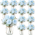 Zeyune 12 Sets Mason Jar Flowers Centerpiece Table Decorations,Blue by Zeyune
