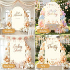 6FT Arch Backdrop Stand and Beige Cover Set,Balloon Arch Stand - Image 4