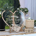 Wedding Guest Book Alternative,with Box and Small Hearts,Personalized Heart Drop Guest Sign for Rustic Wedding Decorations,Anniversary and Birthday(style12, Heart) - Image 5