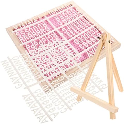 Double Sided Felt Letter Board Set with Wooden Frame and Easel by OSALADI
