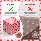 8 Pcs Strawberry Table Runners, 29 x 70 in Pink Glitter Tulle - Image 4