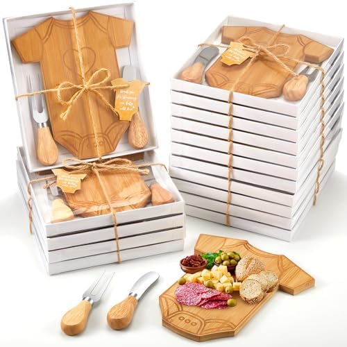 Ziliny 12 Set Baby Shower Prizes Clothing Cheese Board Gift Set,Bamboo by Ziliny
