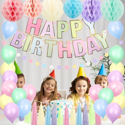 Pastel Rainbow Party Decoration - Image 3