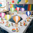 Meooeck 8 Sets Colorful Hot Air Balloon Table Centerpieces Decor - Image 5