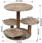 SwallowLiving 5 Tier Round Cupcake Tower Stand for 60 Cupcakes Wooden Cake Stands Farmhouse Tiered Tray Decor Cupcake Display for Birthday Graduation Baby Shower Tea Party and Wedding - Image 4