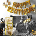 Thyle 12 Pcs Baby Balloon Boxes with 99 Letters for Baby Shower, Gold - Image 6