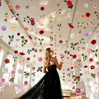 Livole 12Pcs 72Ft Wildflower Fall Garland with Bow Hanging Flower Backdrop by Livole