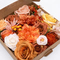 Artificial Flower Combo Box, Fall Orange Roses & Dahlias with Stems by Unknown