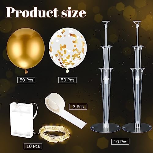Junkin 10 Set Balloon Stand Kit for Table Centerpiece, Gold - Image 3