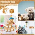 MTLEE 24 Sets Bear Baby Shower Bubble Candles Favors Small Baby Shower Favors for Guests Tea Candles Bulk with Stylish Ribbons Cards Gifts Party Decoration(Champagne, Bear) - Image 4