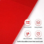 KAMMAK Red Napkins Disposable Dinner Paper Napkins with Pocket 100 Pack Cloth Like Folded Wedding Reception Napkin Guest Hand Towels for Party Decoration, Bathroom, Kitchen, Hotel (16.5 x 16.5 inch) - Image 5