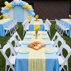 6 Pcs Butter Yellow Cheesecloth Table Runner 118" Cloth Runner - Image 7