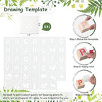 144 Pcs Baby Shower Game Sign Kit, Baby Shower Blocks Games Sets, Includes 50 DIY Blank Wooden Blocks, 41 Stencils, 36 Paint Markers, 15 Advice Cards, 1 Storage Box and 1 Wooden Sign - Image 4