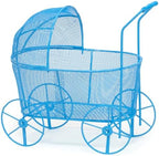 Red Co. Adorable Baby Shower Centerpiece, Decorative Stroller Carriage Basket, Blue, 8-inch - Image 3