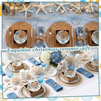 SiliFine 24 Pcs Beach Party Favors for Guests Small Ceramic Bowl Bulk Gifts 3.3 Inch Floral Design Mini Dipping Sauce Dish with Card Box for Bridal Pooja Baby Shower Birthday Guest Gift - Image 6