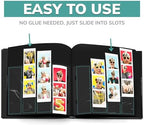 PBF (5 Pack) Photo Booth Album, Guest Book with 2x6 Clear Picture Inserts, Black Cover with Plastic Sleeves & Black Pages, Scrapbook Album for Photo Strips, Memory Book, Wedding, and Baby Showers - Image 5