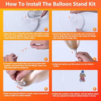 4 Sets of Balloon Stand Kit - 62in Balloon Stands with Base, Balloon Sticks, Decorations for Party Birthday Wedding Baby Shower Gender Reveal Graduation - Image 3