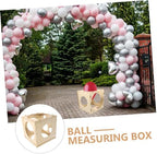 Balloon Size Marker Wood Box Measurement Sizer with 9 Holes Cube - Image 2