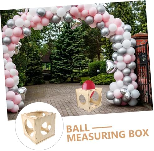 Balloon Size Marker Wood Box Measurement Sizer with 9 Holes Cube - Image 2