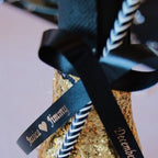 25 Personalized Ribbons Assesmbled Bows Custom Bridal Shower Favor Party Favors Wedding Bridesmaid Memorial Ribbons Funeral Baby Invitations Mis XV años Quinceanera (Black Ribbon) - Image 3