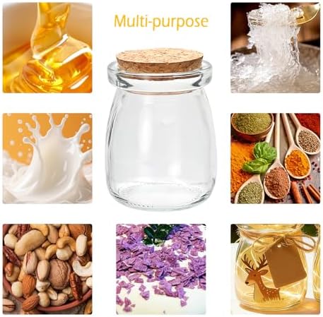 3.4 oz Small Glass Jar with Cork Lids,48 pcs Mini Glass Bottles - Image 7
