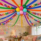 600 Paper Chain Strips 12 Colors Party Garland Kit with Star Garland - Image 3