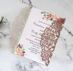 100Pcs Glitter Invitations Cards Covers For Engagement Wedding Birthday - Image 2
