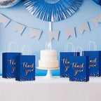 PerKoop 60 Pack Thank You Paper Gift Bags, Classic, Royal Blue - Image 5