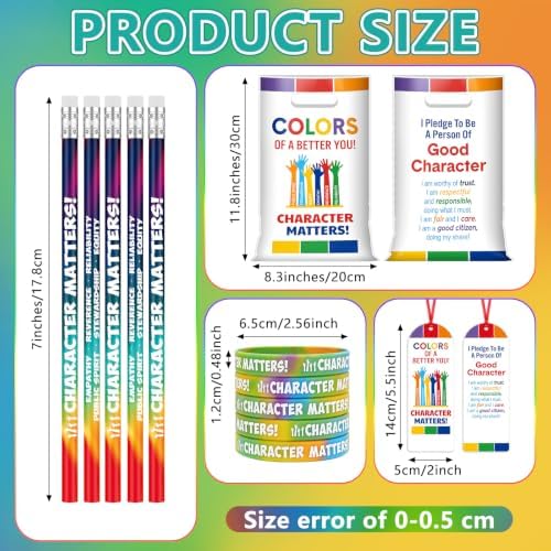 Resurhang 200 Pcs Character Matters Items Bulk, Colors of Better You Favors - Image 2