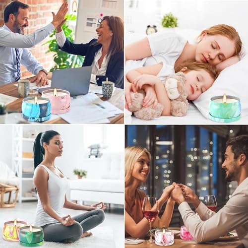 YOROXRG Scented Candles Gifts Set 24 Pack Soy Wax Travel Tin Jar Candles for Home 2.5 OZ Scented for Mom for Christmas, Birthday, Thanksgiving, Mother's Day - Image 5