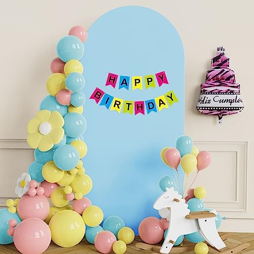 Arch Backdrop Stand and Cover Set, 6ft Arch Stand with Dusty Blue Cover - Image 5