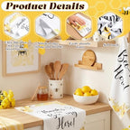 Nuenen 4 Sets Baby Shower Game Prizes Bee Mini Charcuterie Board, Round - Image 4