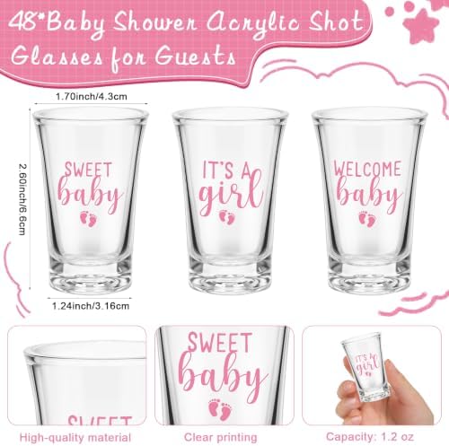 Pickmesh Baby Shower Party Favors for Guest, Pink, 96 Pcs - Image 2