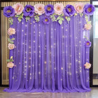 10ft x 10ft Purple Backdrop Curtains, Wrinkle-Free Sheer Chiffon Fabric Photo Backdrop Drapes for Wedding Arch Party Ceremony Stage Photography Decorations - Image 7