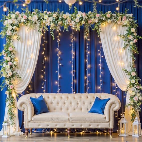 20x12 Royal Blue Backdrop Curtains for Wedding Party 4 Panel 5×12FT Tall - Image 6