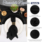 50 Pack Black Cloth Napkins 20x20Inch Cheesecloth Napkins - Image 3
