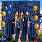 Navy Blue Backdrop Curtains - Wrinkle-Free Polyester Photography Drapes for Wedding, Baby Shower, Birthday, Graduation Party Decorations - 16 X 10FT - Image 5