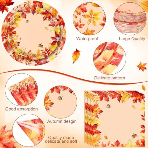 Funnymoom 250 Pcs Fall Thanksgiving Party Decorations Serves 50 - Image 3