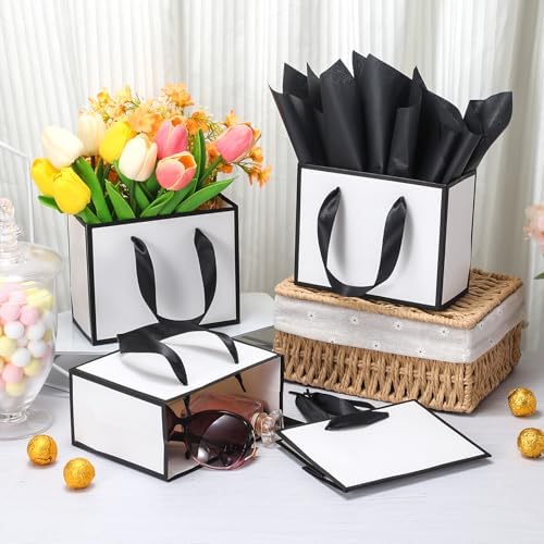 EQOREIIN 30 Pcs Metallic Paper Small Gift Bags with Handles & Tissue Paper - Image 2