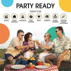 Party Solids Exquisite Ivory Paper Plates Disposable Heavy Duty 200 Pcs - 100-7 & 100-9 Ivory Disposable Plates for Party Heavy Duty 350 GSM for Birthday Supplies - Image 6