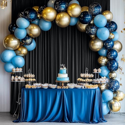 20ft x 15ft Black Backdrop Curtain for Parties, Wrinkle Free Polyester 4 Panels 5x15ft Photo Backdrop Drapes Back Drop Cloth for Wedding Birthday Party Baby Shower Photography Background - Image 6
